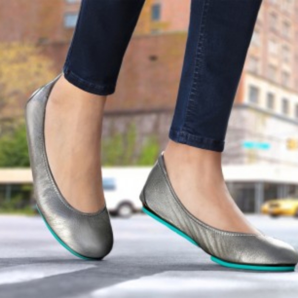 Tieks by Gavrieli Flats in Metallic Pewter